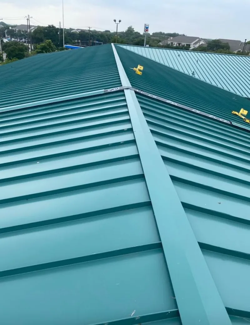Green commercial metal roof ridge and valley for Metal Roof Repair in Show Low